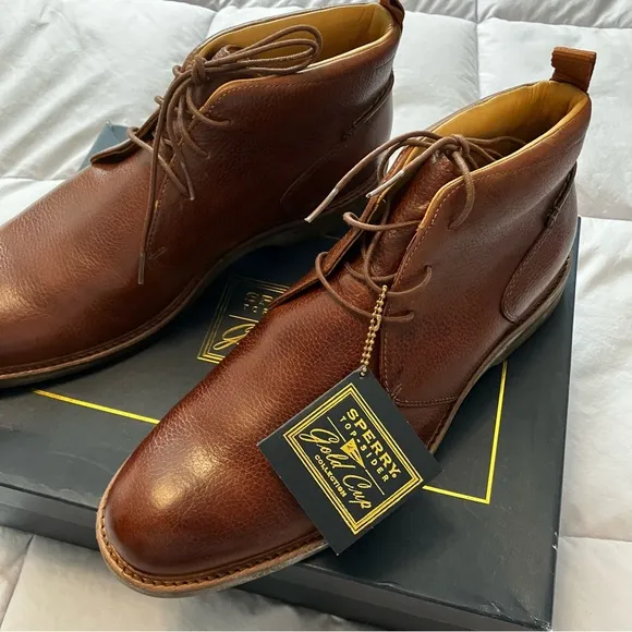 Sperry Gold Ox Chukka Boots - 12M - Chestnut