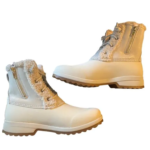 Sperry Top Sider Maritime Repel Teddy Boots Ivory Size 9.5
