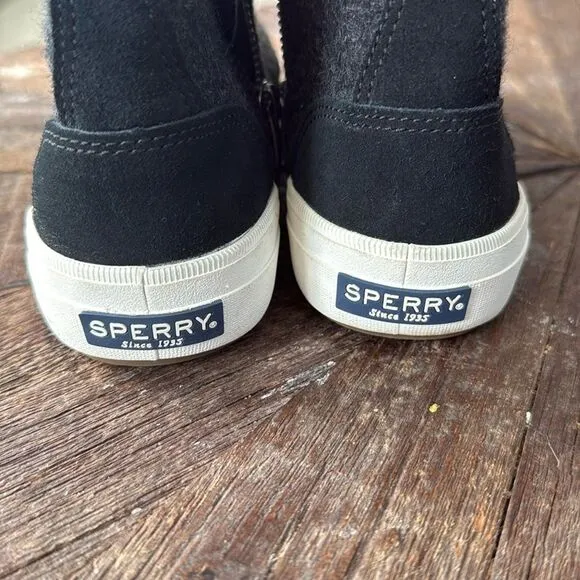 Sperry Women's Crest Lug Quilted Cozy Wool Suede High Top Boot