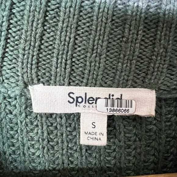 Splendid Darla Sweater – Olive Green – Size Small – Cozy &amp; Stylish!