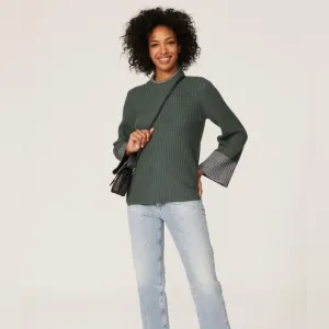 Splendid Darla Sweater – Olive Green – Size Small – Cozy &amp; Stylish!