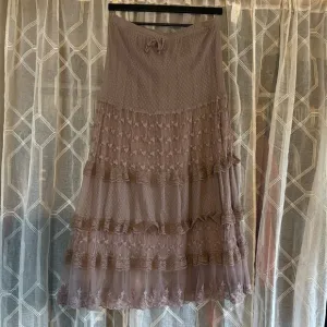 🪻Spring ready! 🌸 Lace Boho Purple Skirt, size Medium, Paper Lace Boutique, EUC