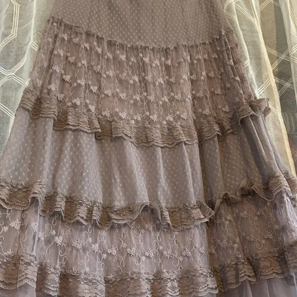 🪻Spring ready! 🌸 Lace Boho Purple Skirt, size Medium, Paper Lace Boutique, EUC