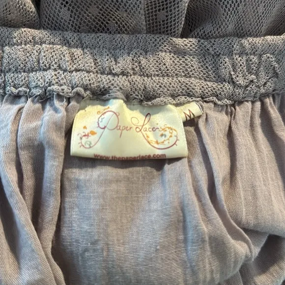 🪻Spring ready! 🌸 Lace Boho Purple Skirt, size Medium, Paper Lace Boutique, EUC