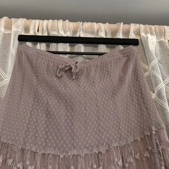 🪻Spring ready! 🌸 Lace Boho Purple Skirt, size Medium, Paper Lace Boutique, EUC