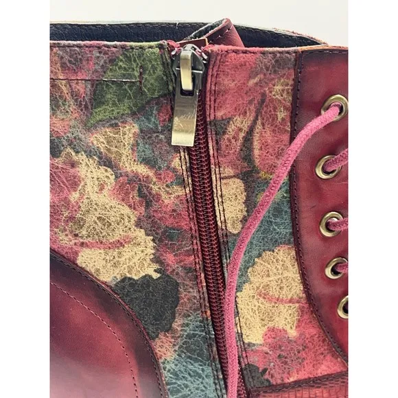 Spring Step L'Artiste Women's Marty Boots Size EU 41 Or US 9.5 Red Real Leather