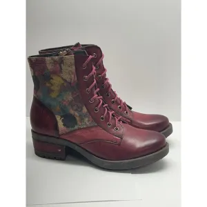 Spring Step L'Artiste Women's Marty Boots Size EU 41 Or US 9.5 Red Real Leather