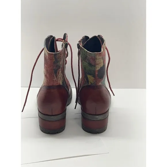 Spring Step L'Artiste Women's Marty Boots Size EU 41 Or US 9.5 Red Real Leather