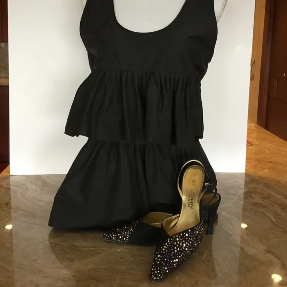 ST JOHN BLACK SEQUIN SHOES