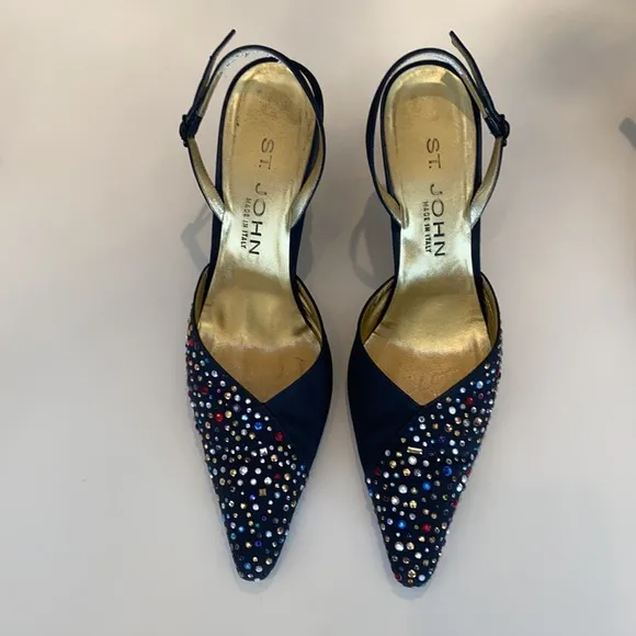 ST JOHN BLACK SEQUIN SHOES