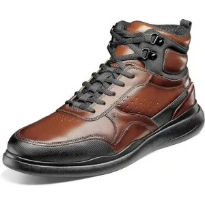 Stacy Adams Mayson Sneaker Boot Cognac Leather Lace Up High-Top Size 8 M NIB