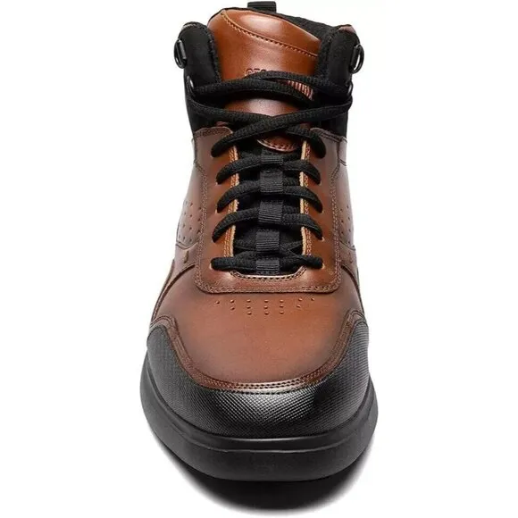 Stacy Adams Mayson Sneaker Boot Cognac Leather Lace Up High-Top Size 8 M NIB