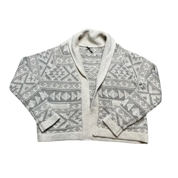STETSON Cropped Shawl Collar Cardigan Wool Blend Size Medium