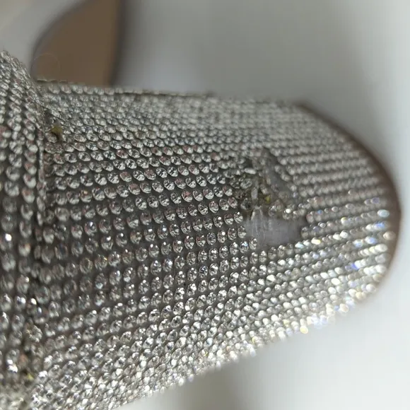 Steve Madden CARRSON RHINESTONES Heels Women's 8 Silver Shoes