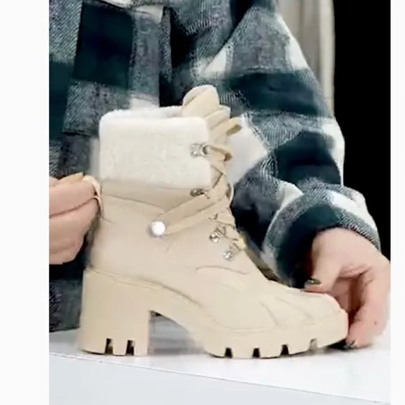 Steve Madden Combat Boot Northern‎ Faux Fur