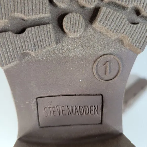 STEVE MADDEN Cozy Boots Taupe | 1 Little Kid Girl - NEW