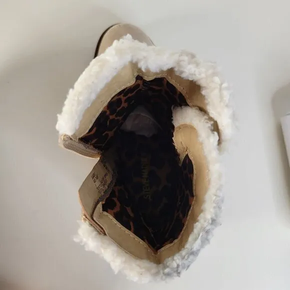 STEVE MADDEN Cozy Boots Taupe | 1 Little Kid Girl - NEW