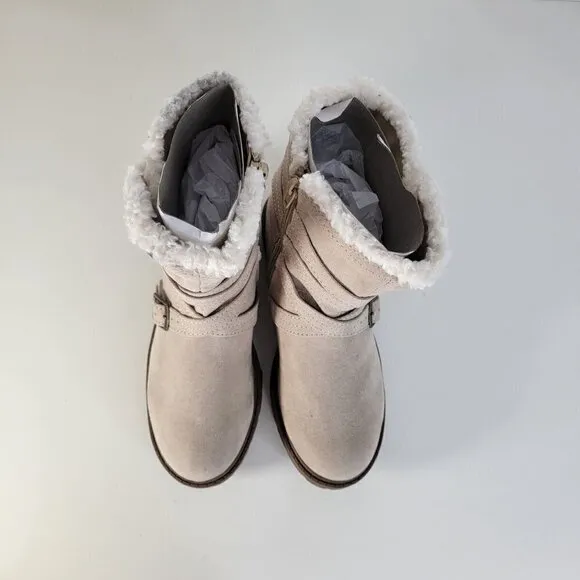 STEVE MADDEN Cozy Boots Taupe | 1 Little Kid Girl - NEW