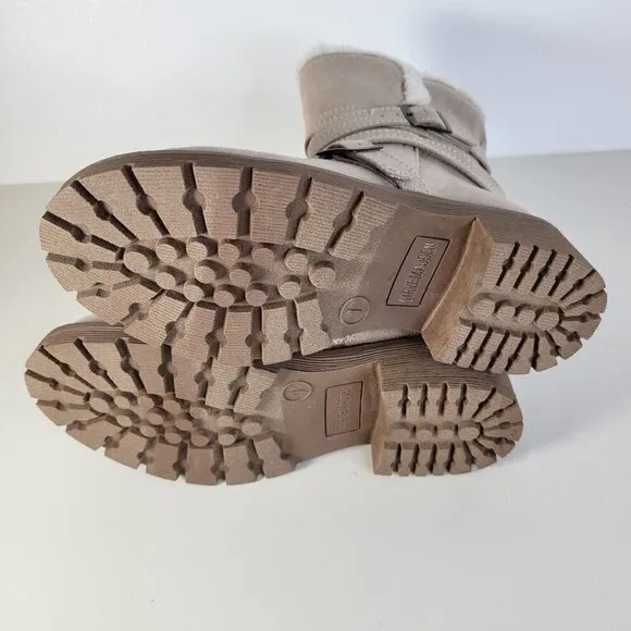 STEVE MADDEN Cozy Boots Taupe | 1 Little Kid Girl - NEW