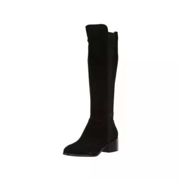 Steve Madden Giselle GISE04S1 Women Black Suede Leather OverKnee Riding Boot 5.5