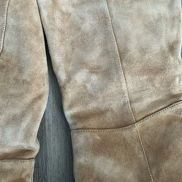 Steve Madden Marcello Platform Heeled Suede Boots 11 Tan Brown
