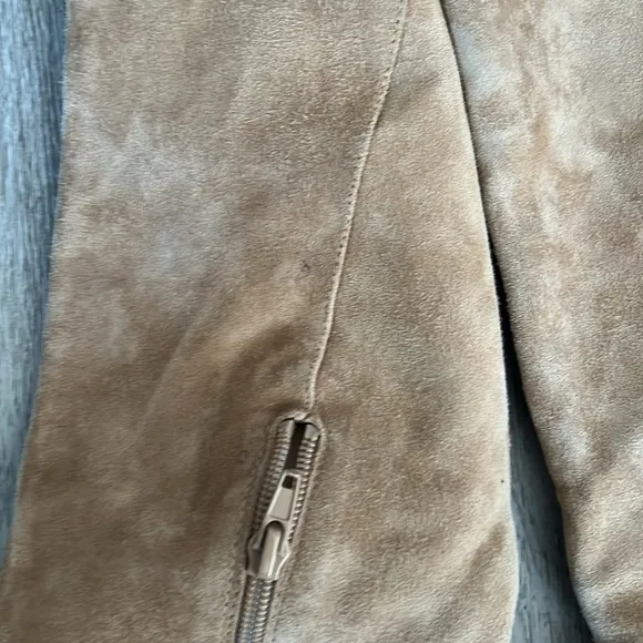 Steve Madden Marcello Platform Heeled Suede Boots 11 Tan Brown