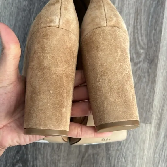 Steve Madden Marcello Platform Heeled Suede Boots 11 Tan Brown