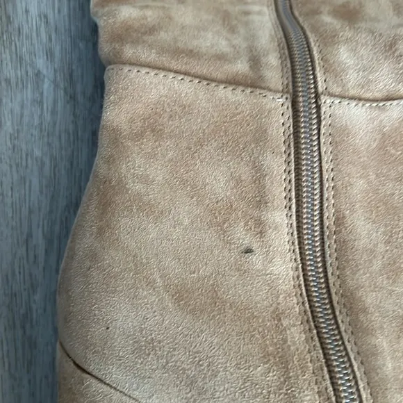 Steve Madden Marcello Platform Heeled Suede Boots 11 Tan Brown
