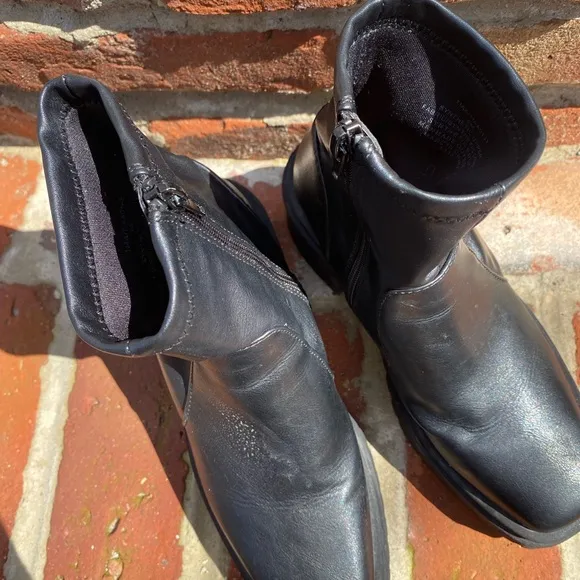 Steve Madden Platform Leather Boots Pleather Faux Size 6