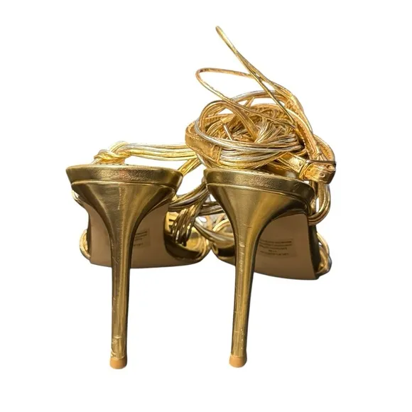 Steve Madden Women's Gold Strappy Heels