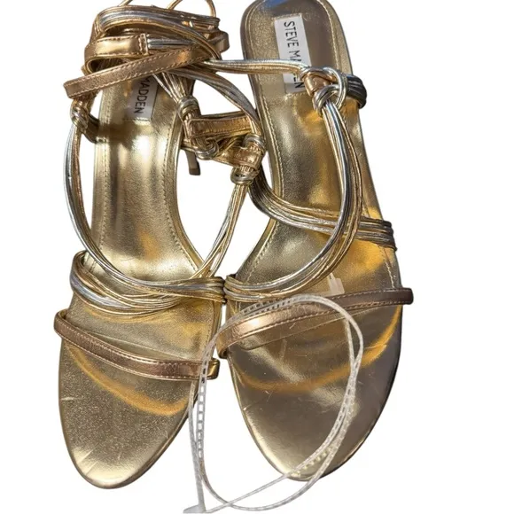 Steve Madden Women's Gold Strappy Heels