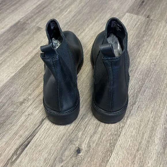 Steve Madden Women's Leopold Chelsea Boots Black LeatherSize 8.5