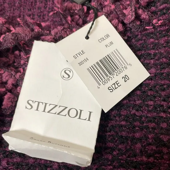 Stizzoli wool Blend Pique Knit Jacket size 20