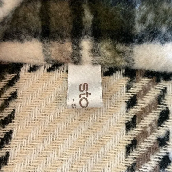 Storets Plaid Maxi Coat Cream and Black- NWOT