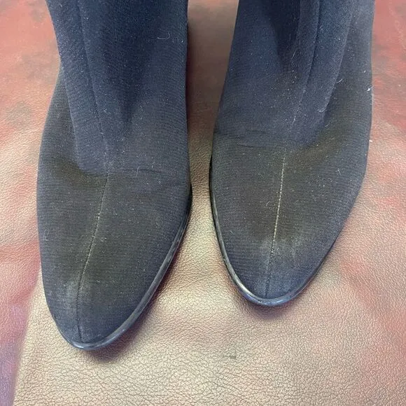Stuart‎ Weitzman black goreit gore-tex boots mid calf heel size 8