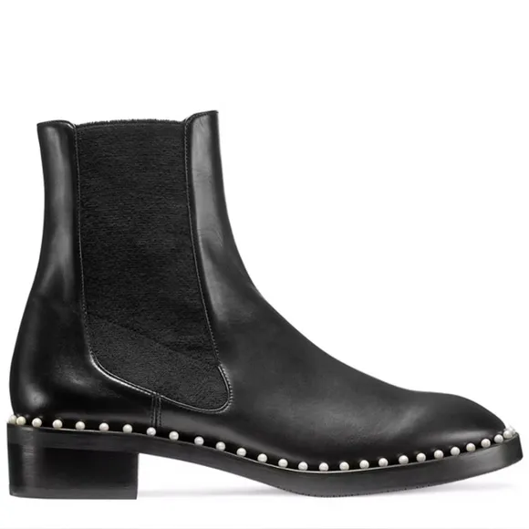 Stuart Weitzman Cline Faux Pearl Embellished Boots