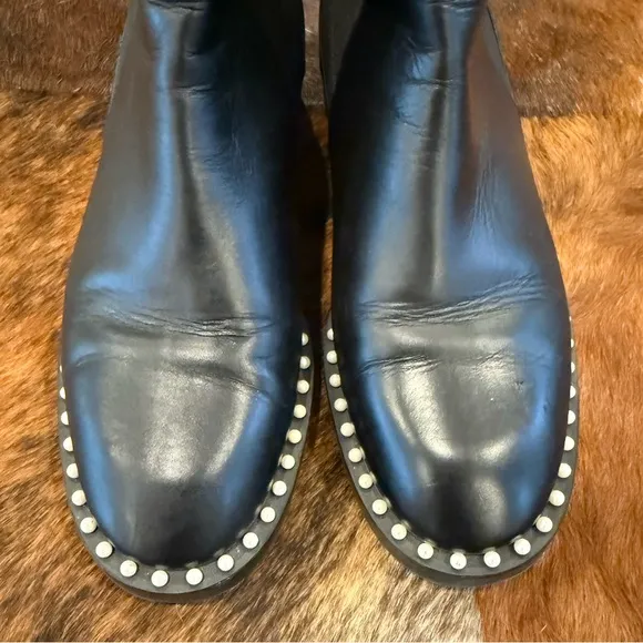 Stuart Weitzman Cline Faux Pearl Embellished Boots