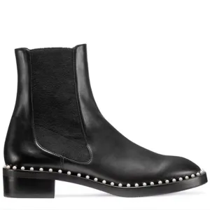 Stuart Weitzman Cline Faux Pearl Embellished Boots