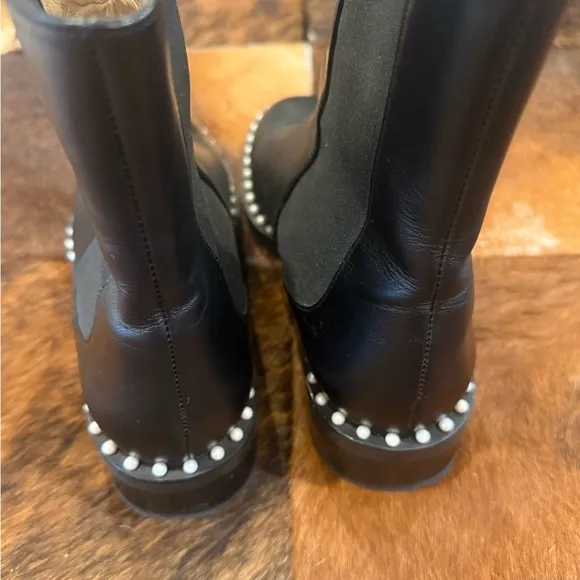 Stuart Weitzman Cline Faux Pearl Embellished Boots