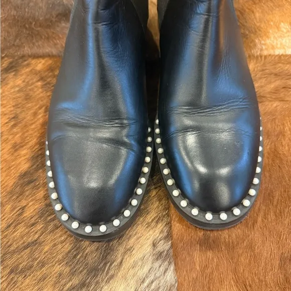 Stuart Weitzman Cline Faux Pearl Embellished Boots
