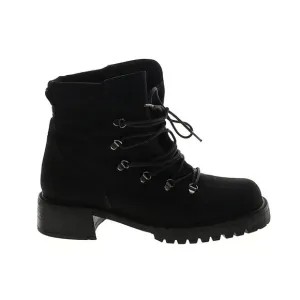 STUART WEITZMAN Moto Lug Sole Lace Up Ankle Boot Womens size 6 1/2 Nylon Booties
