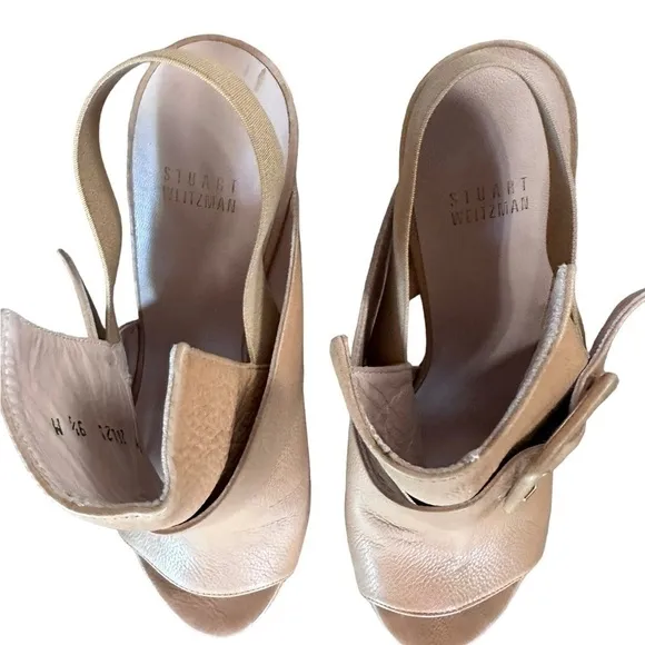 Stuart Weitzman Sunbelt Buckled Slingback Bootie sz 9.5