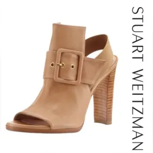 Stuart Weitzman Sunbelt Buckled Slingback Bootie sz 9.5