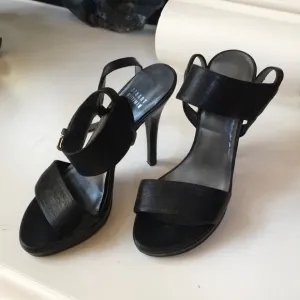 Stuart Weizmann black heels sandals