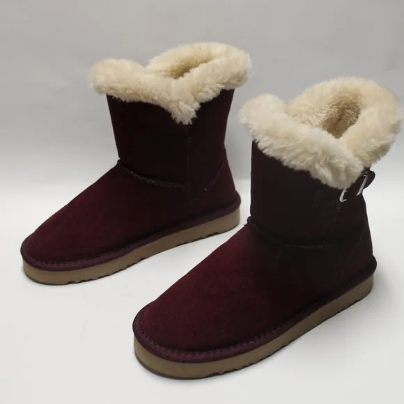 Style &amp; Co Girl's Cozy Burgundy Boots Size-5