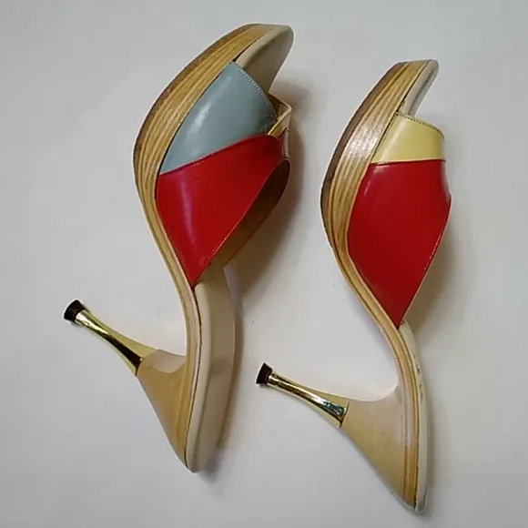 Sun Stepped Vintage Women Heels Shoes Size 8