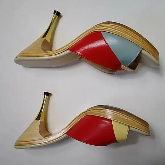 Sun Stepped Vintage Women Heels Shoes Size 8