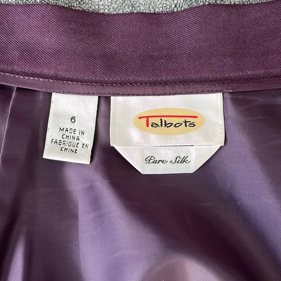 Talbots Silk Purple/Plum Skirt