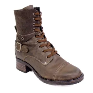 Taos Crave Brown Leather Combat Boots Women's Size 37