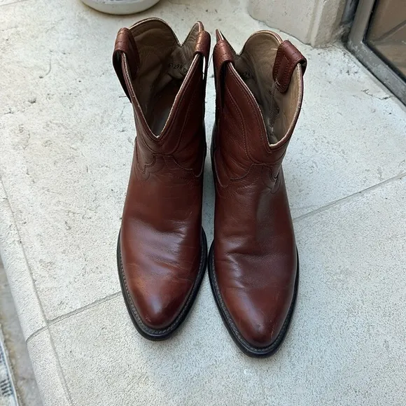 Tecovas Brown Leather Western Boots The Penny